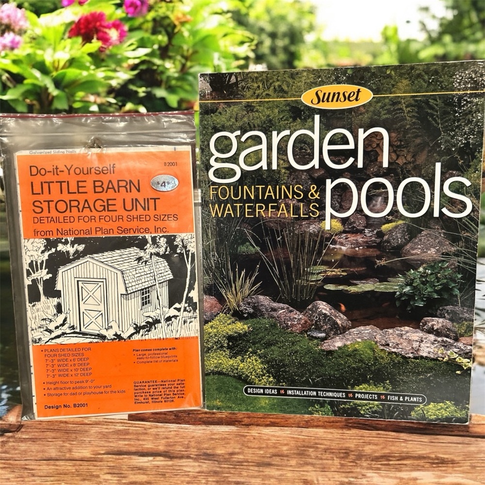 Garden & Pools book & Little Barn Storage plans (new)